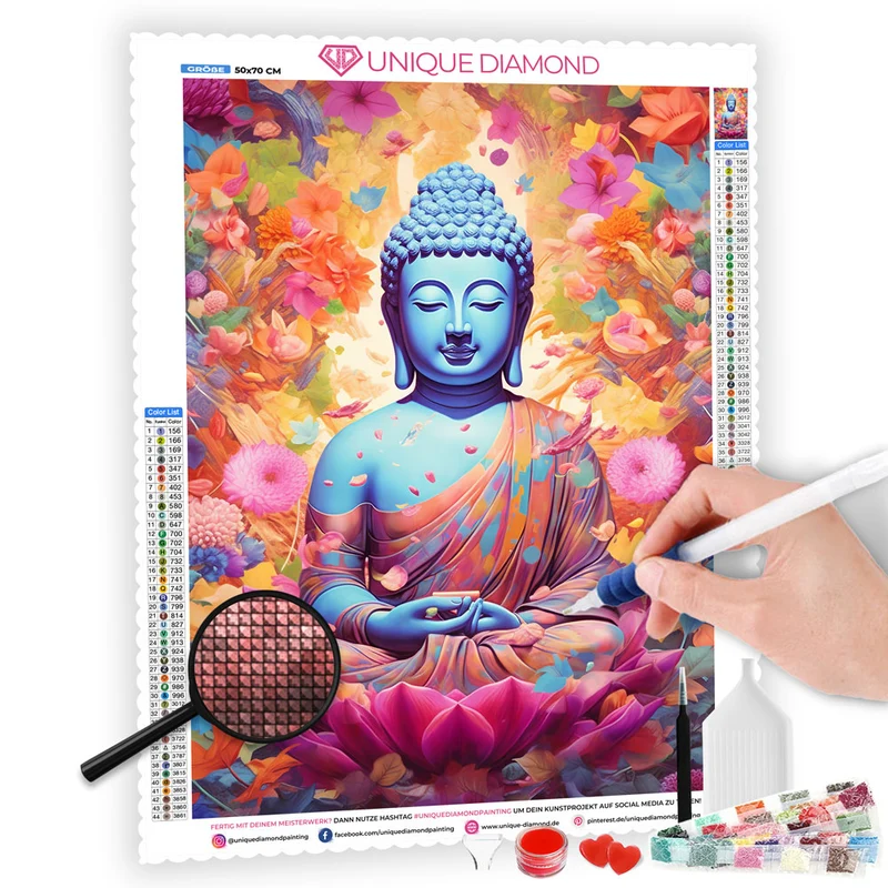5D Diamond Painting – Lotus Buddha
