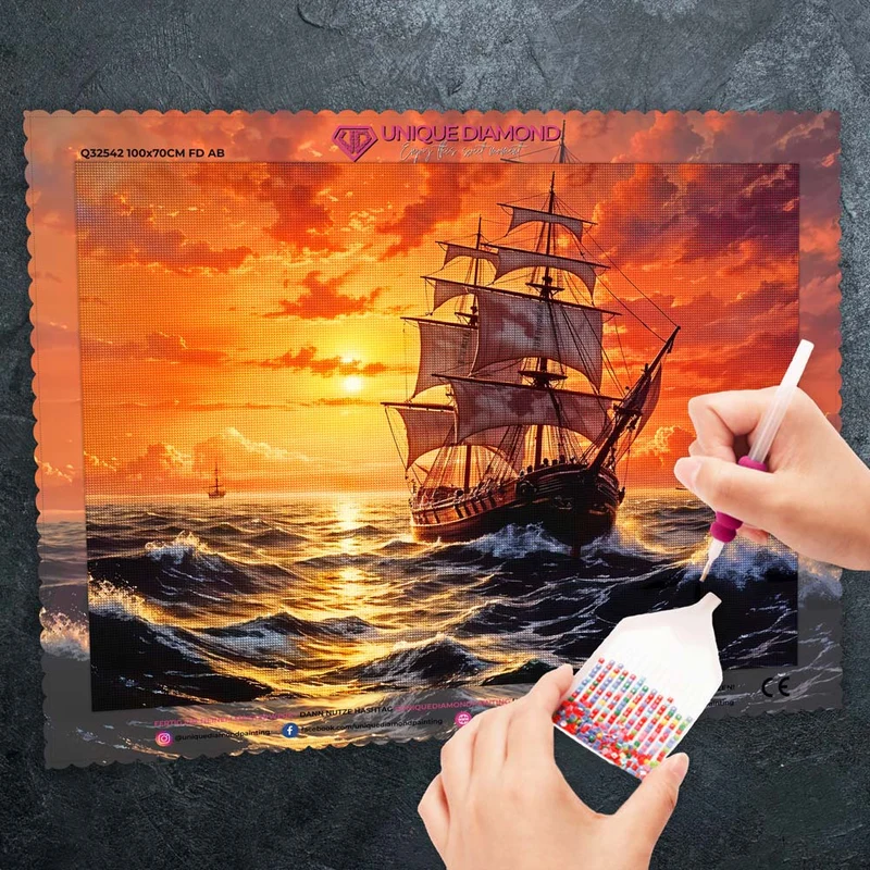5D Diamond Painting – Rückkehr des Segelschiffs