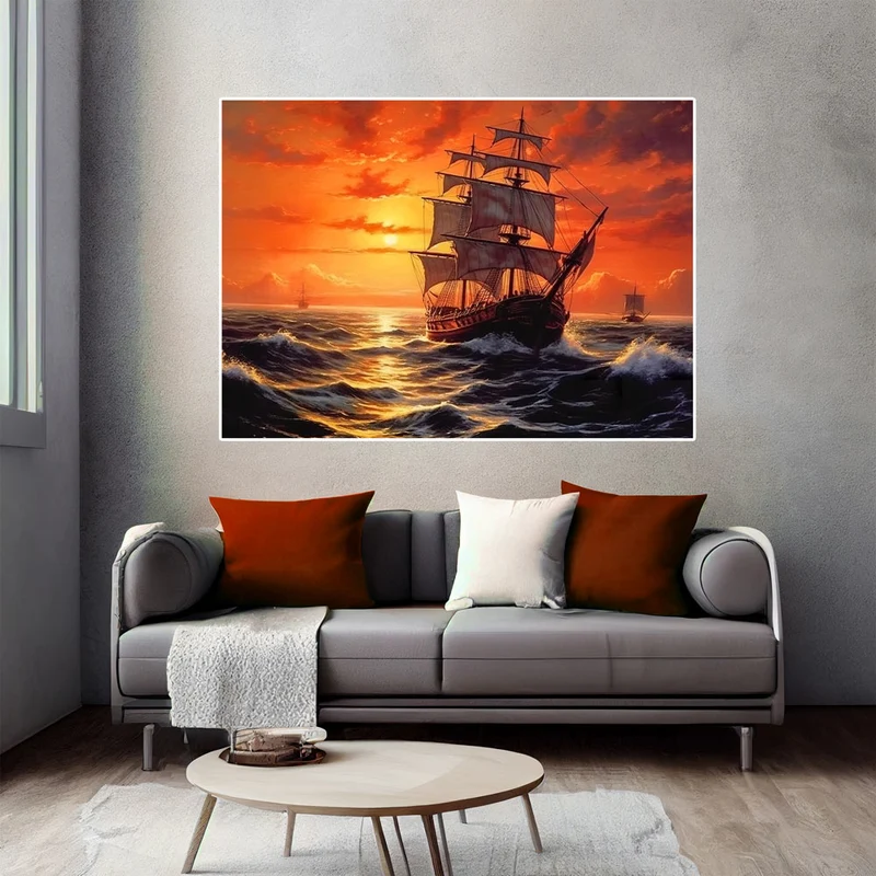 5D Diamond Painting – Rückkehr des Segelschiffs