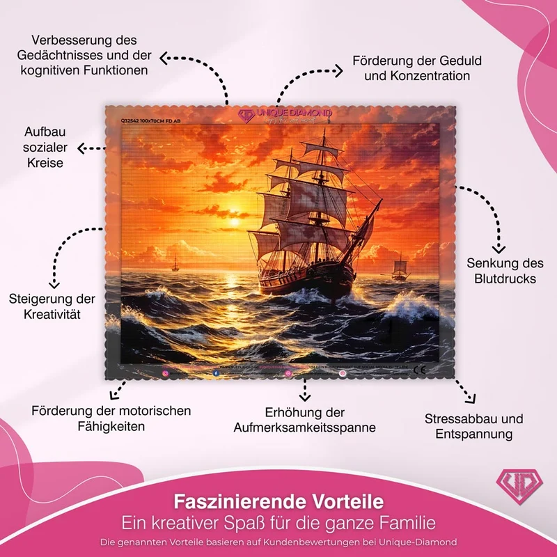 5D Diamond Painting – Rückkehr des Segelschiffs