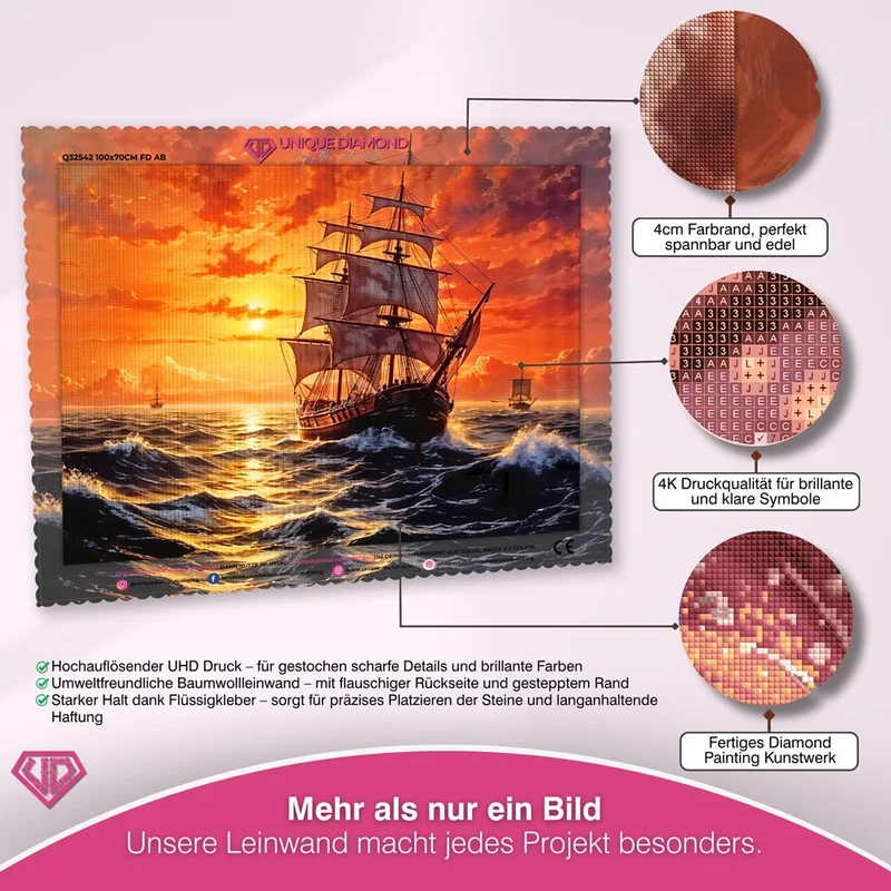 5D Diamond Painting – Rückkehr des Segelschiffs