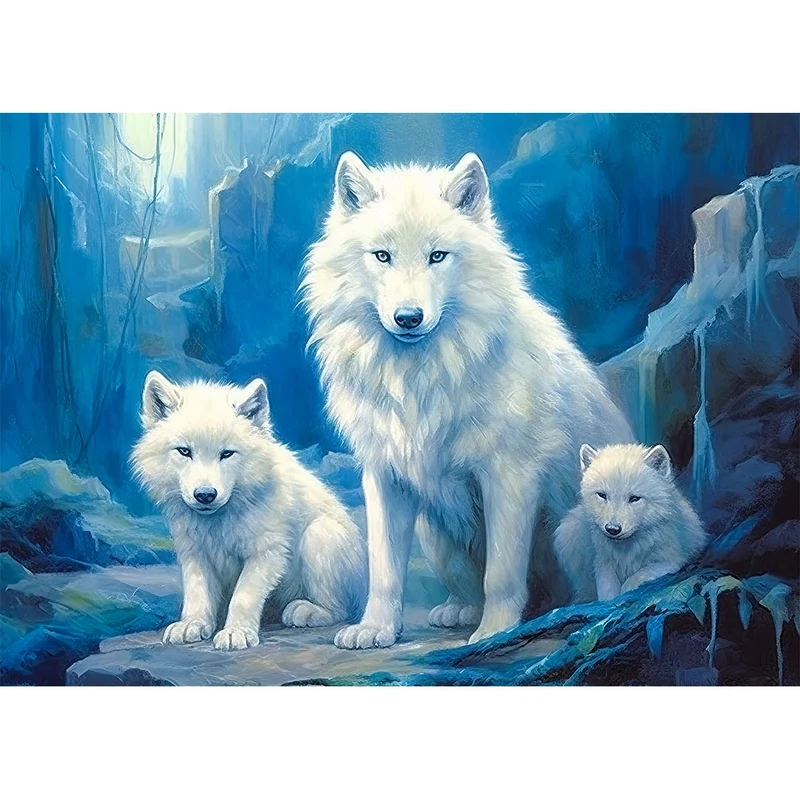 5D Diamond Painting – Polarwolf