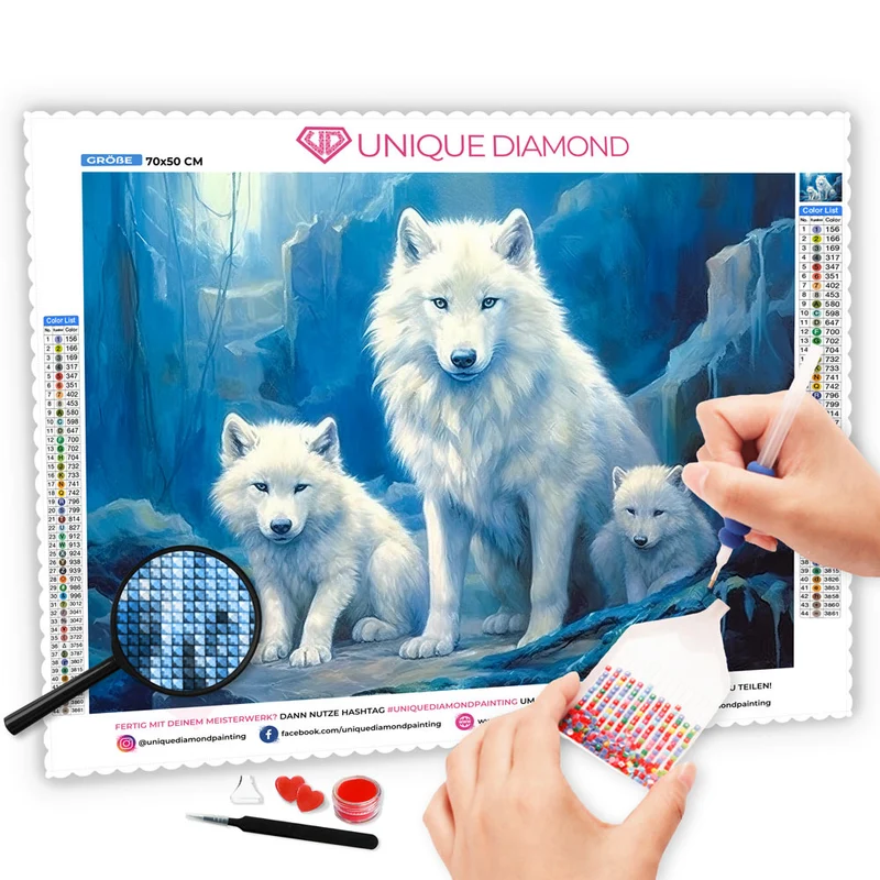5D Diamond Painting – Polarwolf