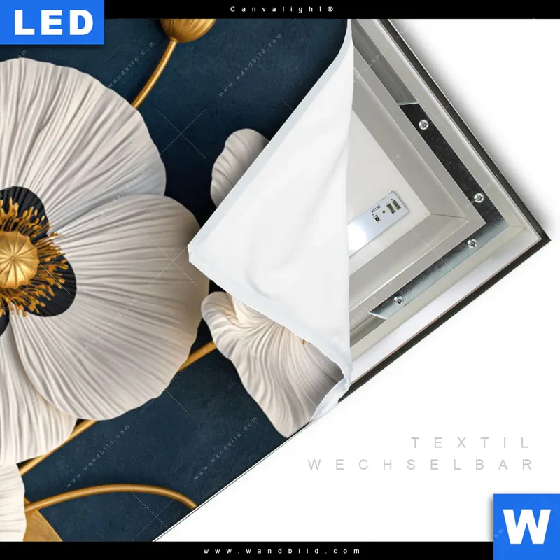 Canvalight® Leuchtbild | Golden Poppies | Hochformat