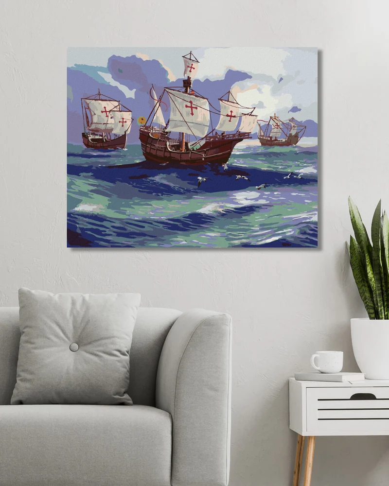 Diamond painting - KOLUMBUS SCHIFFE AUF SEE (D. RUSTY RUST)