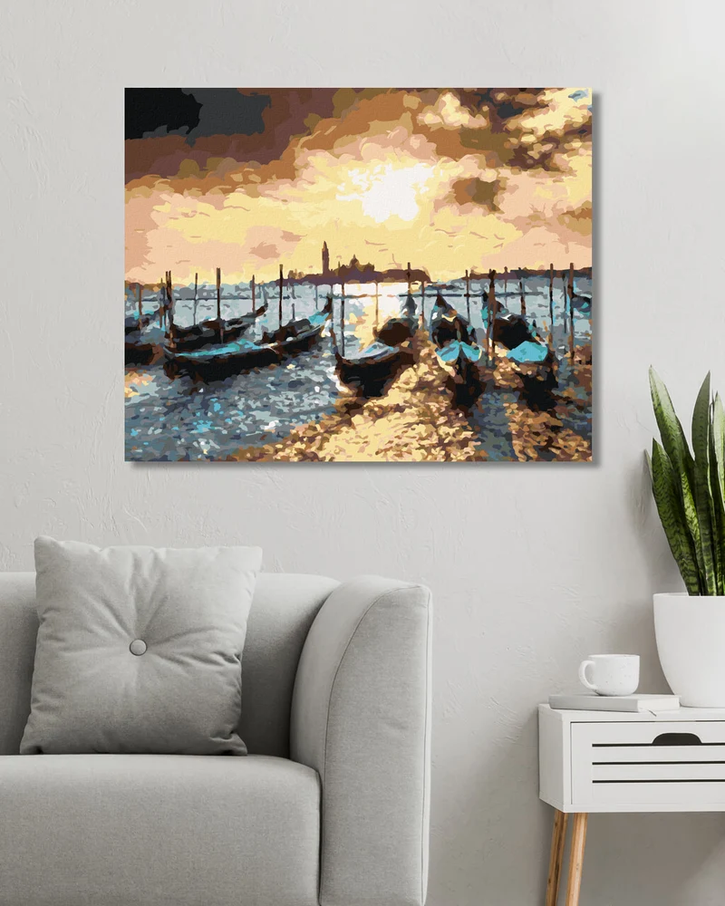 Diamond painting - STURM ÜBER DEN GONDELN IN VENEDIG