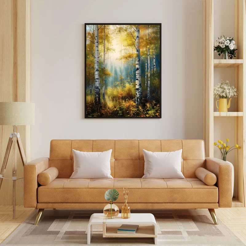 5D Diamond Painting – Herbstlicher Birkenwald