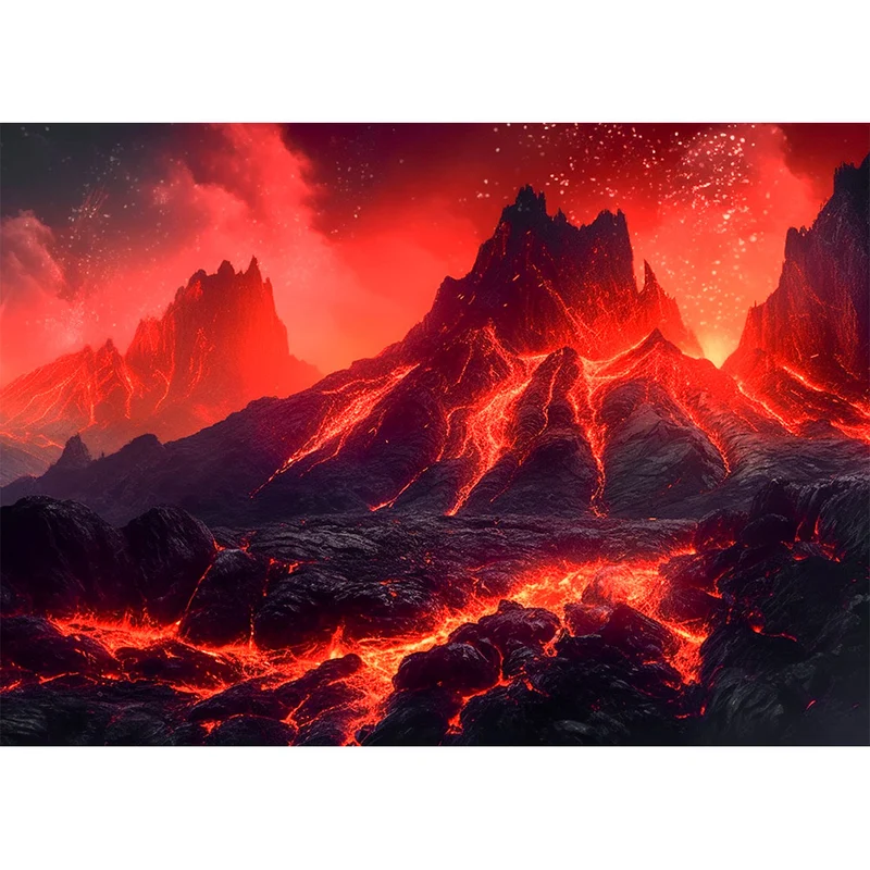 5D Diamond Painting – Vulkanausbruch