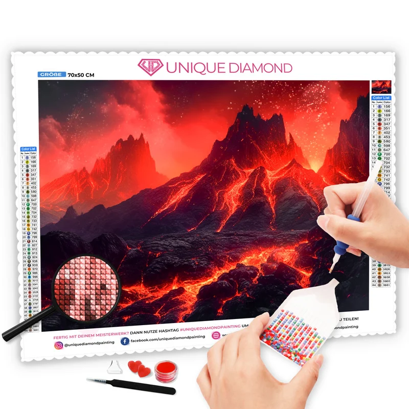 5D Diamond Painting – Vulkanausbruch