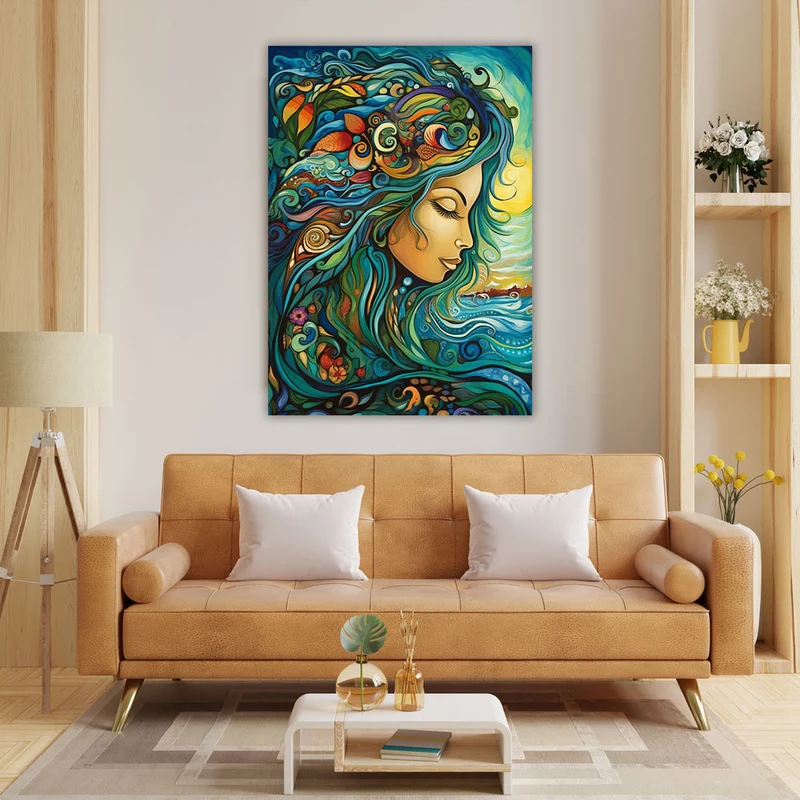 5D Diamond Painting – Happy Woman With Flower Hair