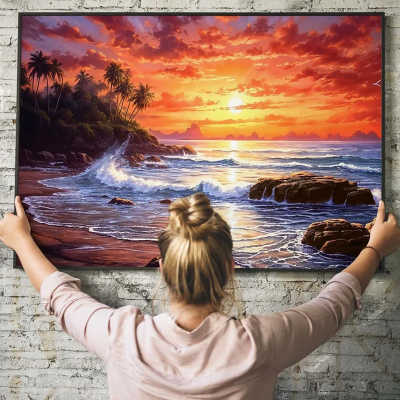 5D Diamant Painting – Sonnenuntergang am Strand