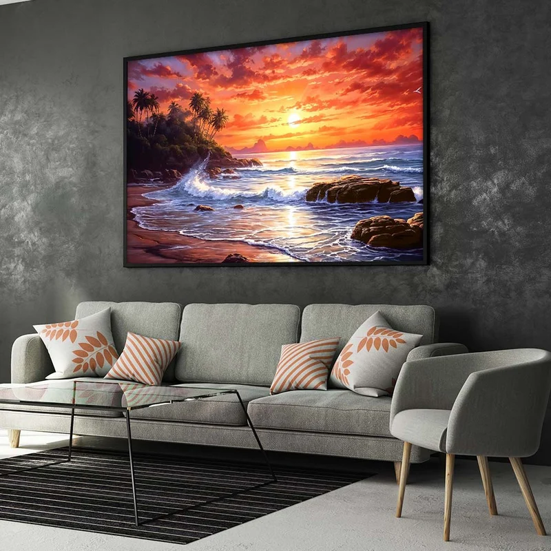 5D Diamant Painting – Sonnenuntergang am Strand