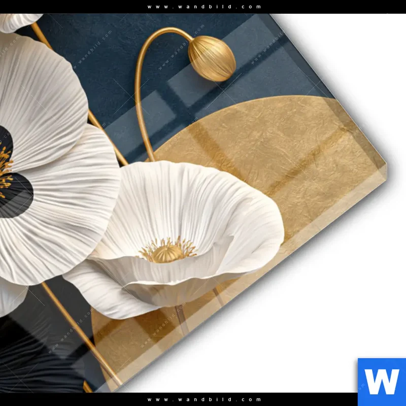 Acrylglasbild | Golden Poppies | Querformat