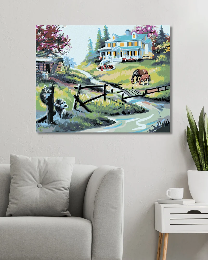 Diamond painting - REICHE UND ARME SEITE DES FLUSSES (D. RUSTY RUST)