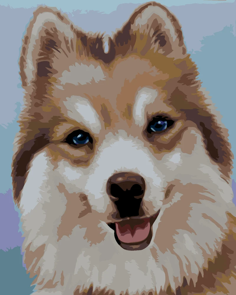 Diamond painting - HUSKY (MYROSLAVA VOLOSCHUK)