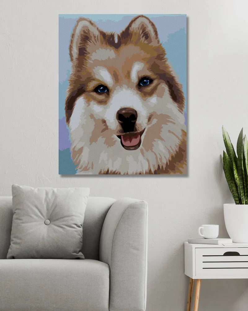 Diamond painting - HUSKY (MYROSLAVA VOLOSCHUK)