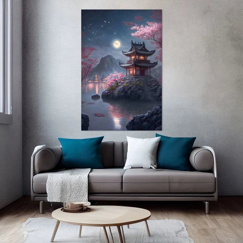 5D Diamond Painting – Japanisches Haus am See