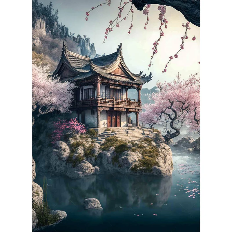 5D Diamond Painting – Haus am See