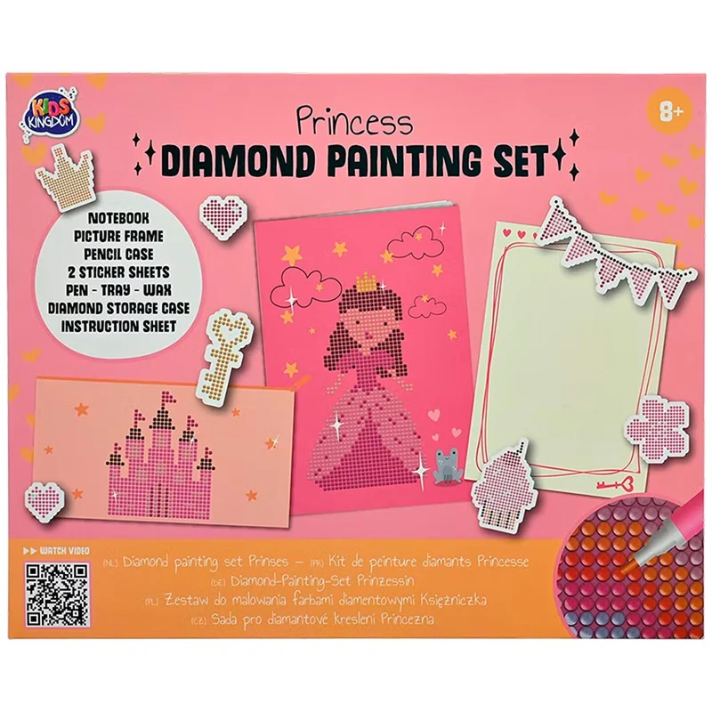 Diamond Painting Kinder Set Prinzessin 4 Teilig