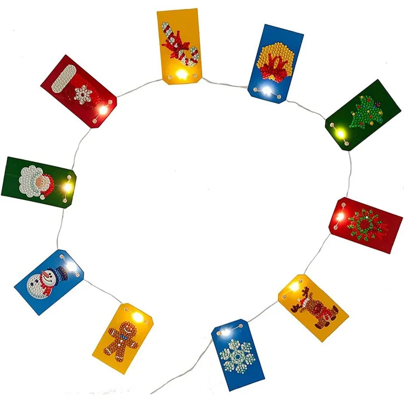 Weihnachtsbaum Anhänger mit LED 10st Set
