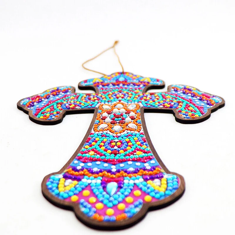 5D Diamond Painting Dekoanhänger Mandala Kreuz