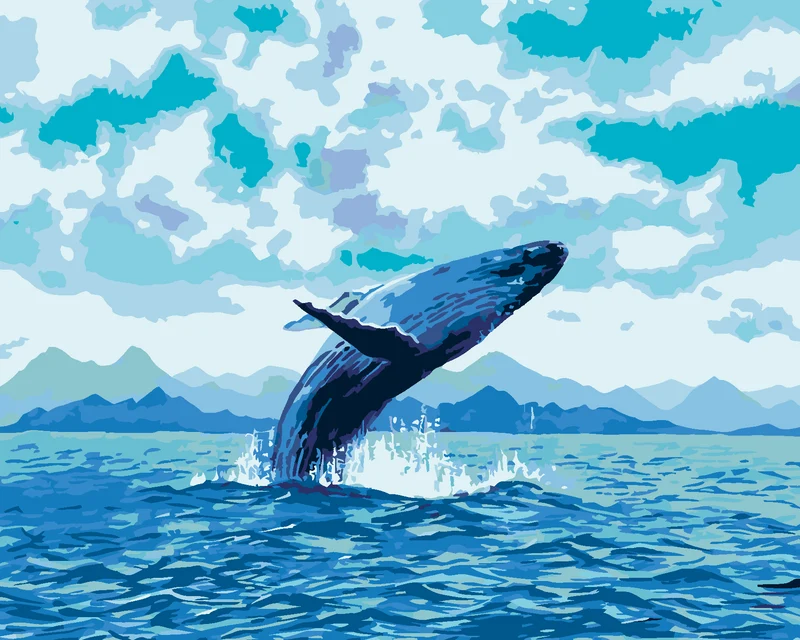 Diamond painting - SPIELENDER WALFISCH