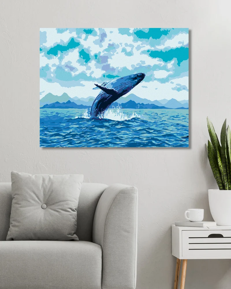 Diamond painting - SPIELENDER WALFISCH