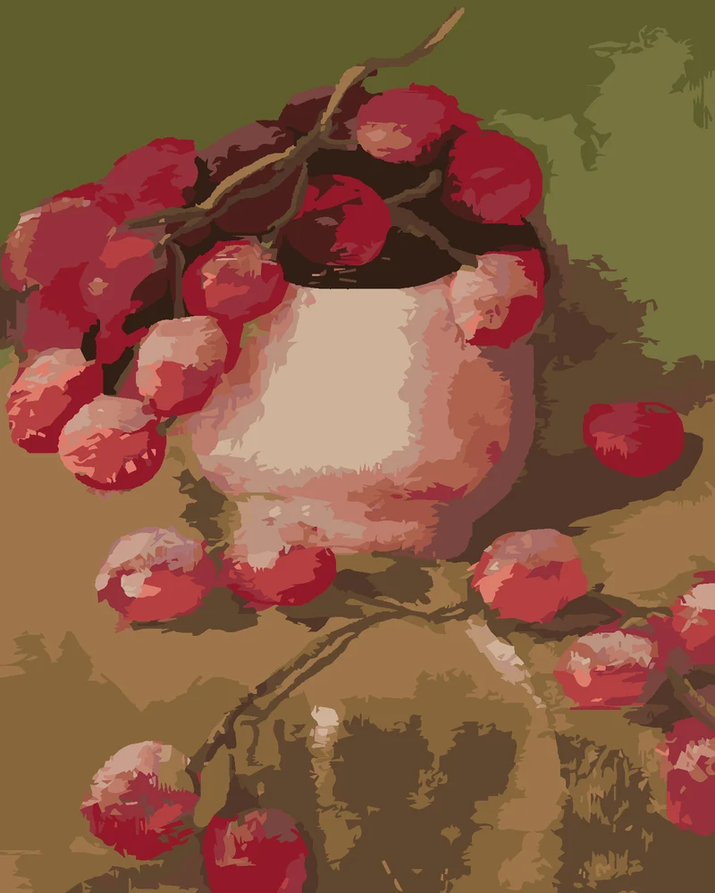 Diamond painting - WEINTRAUBEN IN EINER SCHALE