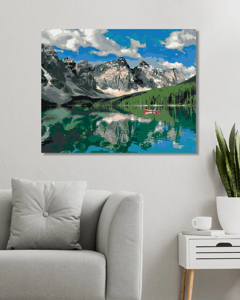 Diamond painting - BERGE UND EIN BOOT AUF DEM SEE (DENNIS FRATES)