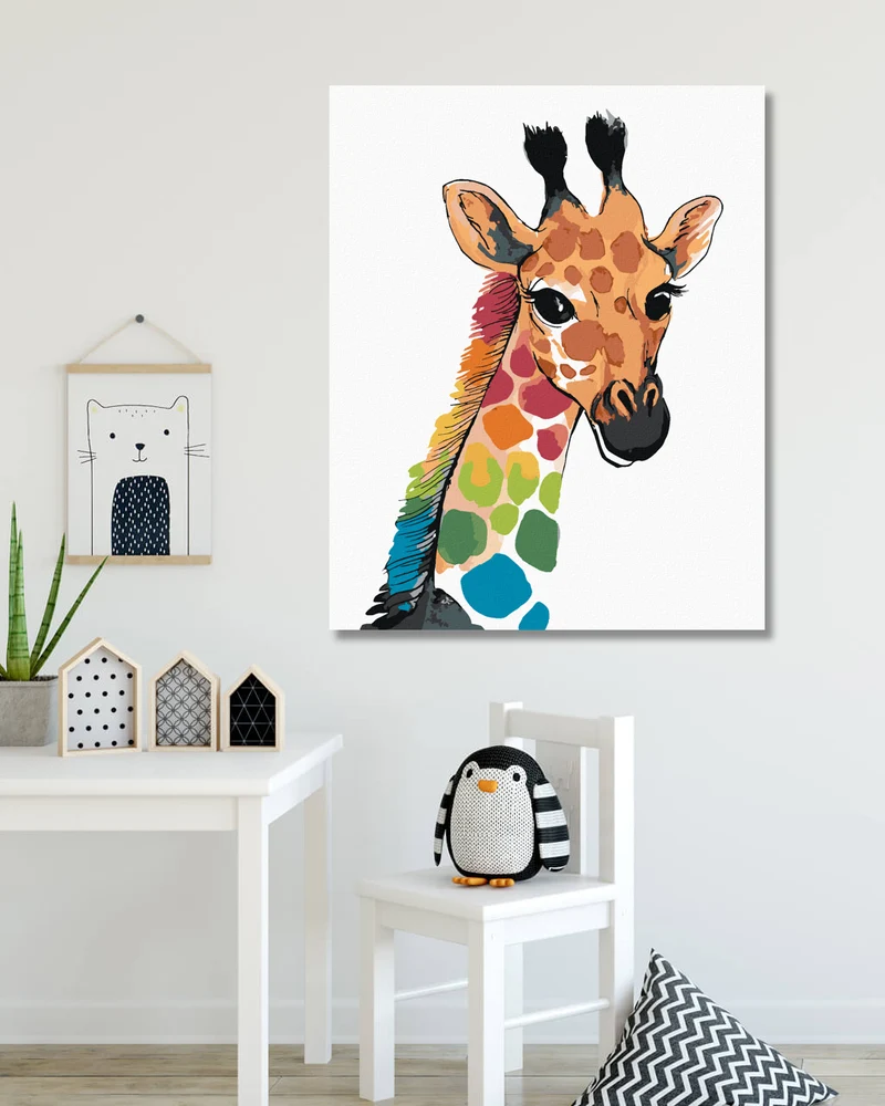Diamond painting - REGENBOGEN GIRAFFE