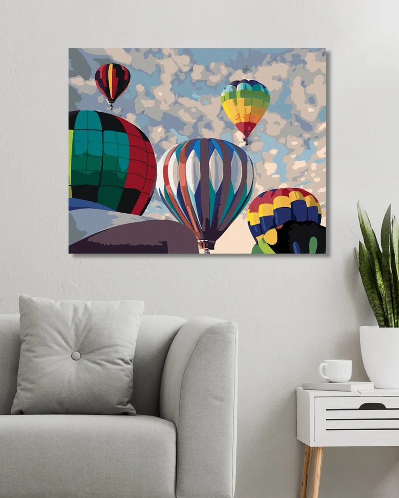 Diamond painting - REGENBOGEN-HEISSLUFTBALLONS (DENNIS FRATES)