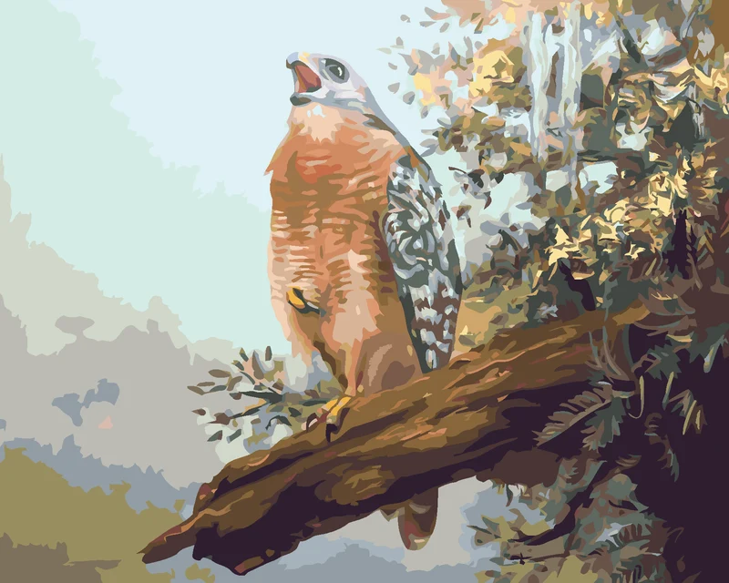Diamond painting - RAUBTIER AUF EINEM AST (D. RUSTY RUST)
