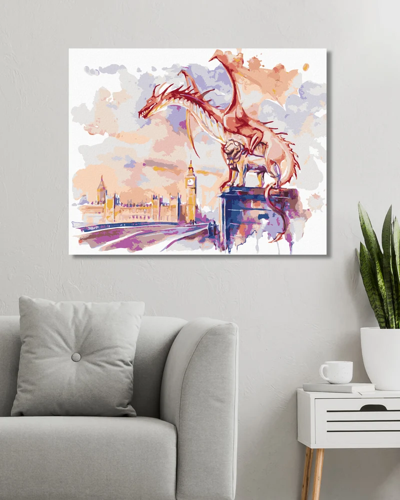Diamond painting - DRACHE AUF DER WESTMINSTER-BRÜCKE IN LONDON