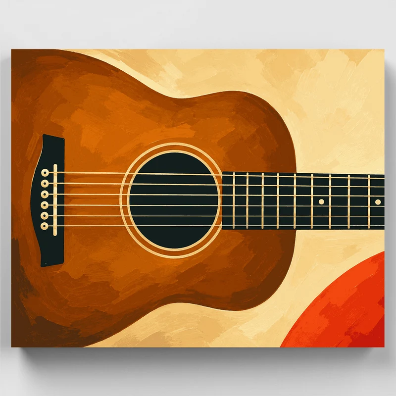Sienna Guitar Strings - Paint by Numbers Kit