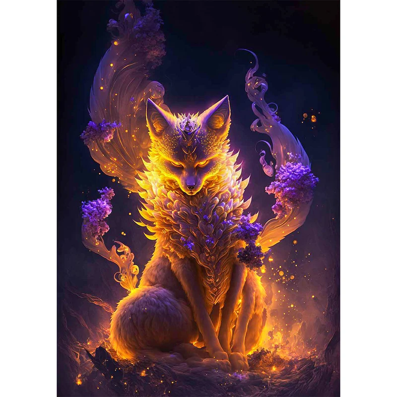5D Diamond Painting – Goldener Fuchs