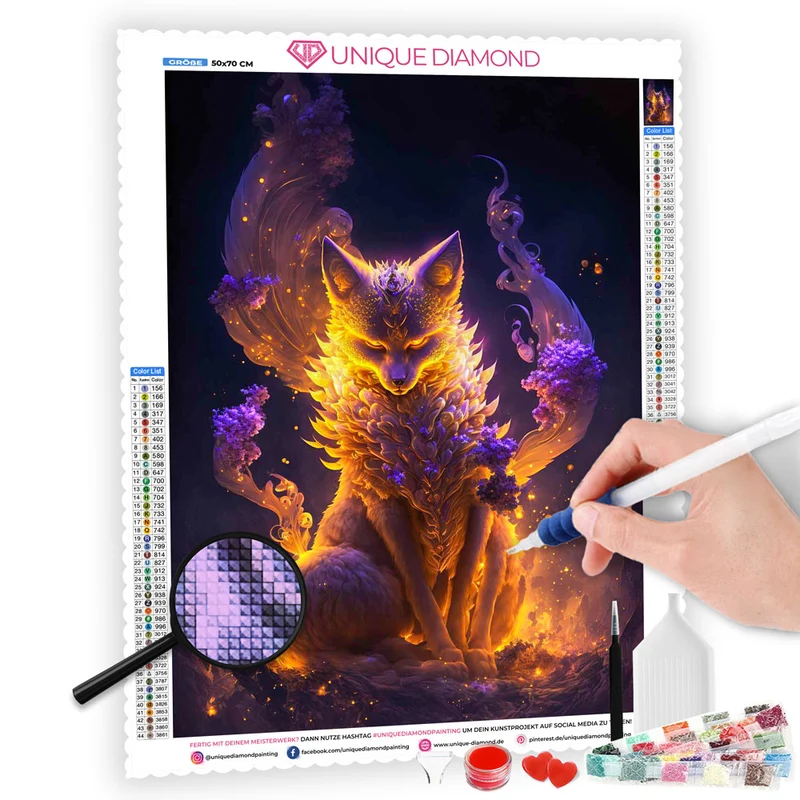 5D Diamond Painting – Goldener Fuchs