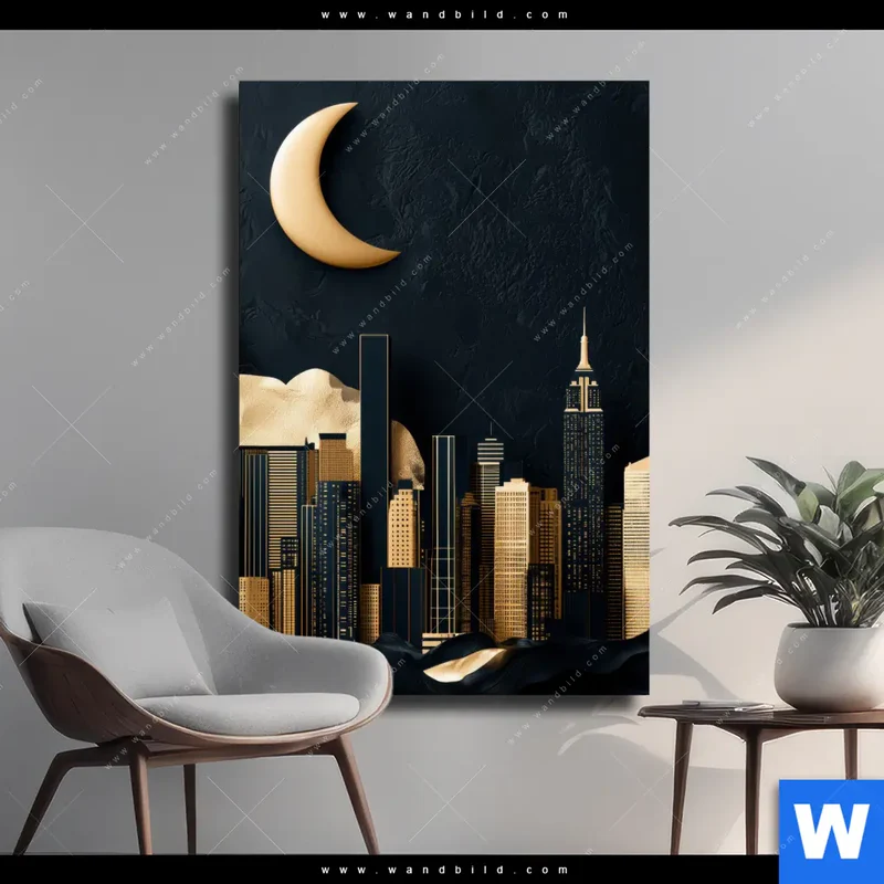 Leinwandbild | Golden City Dreams | Hochformat