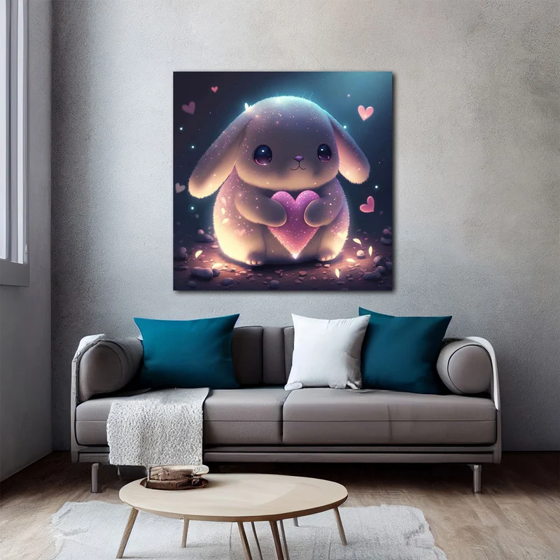 5D Diamond Painting – Hase mit Herz
