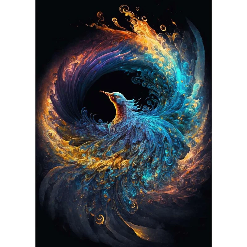 5D Diamond Painting – Phoenix Tanz