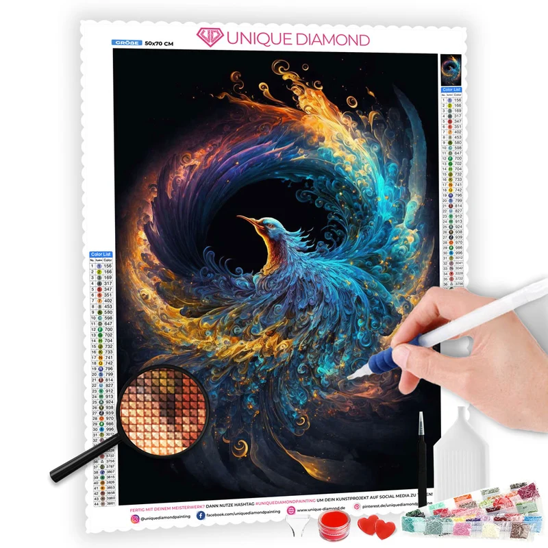5D Diamond Painting – Phoenix Tanz