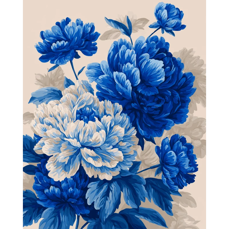 Blaue Pfingstrosen