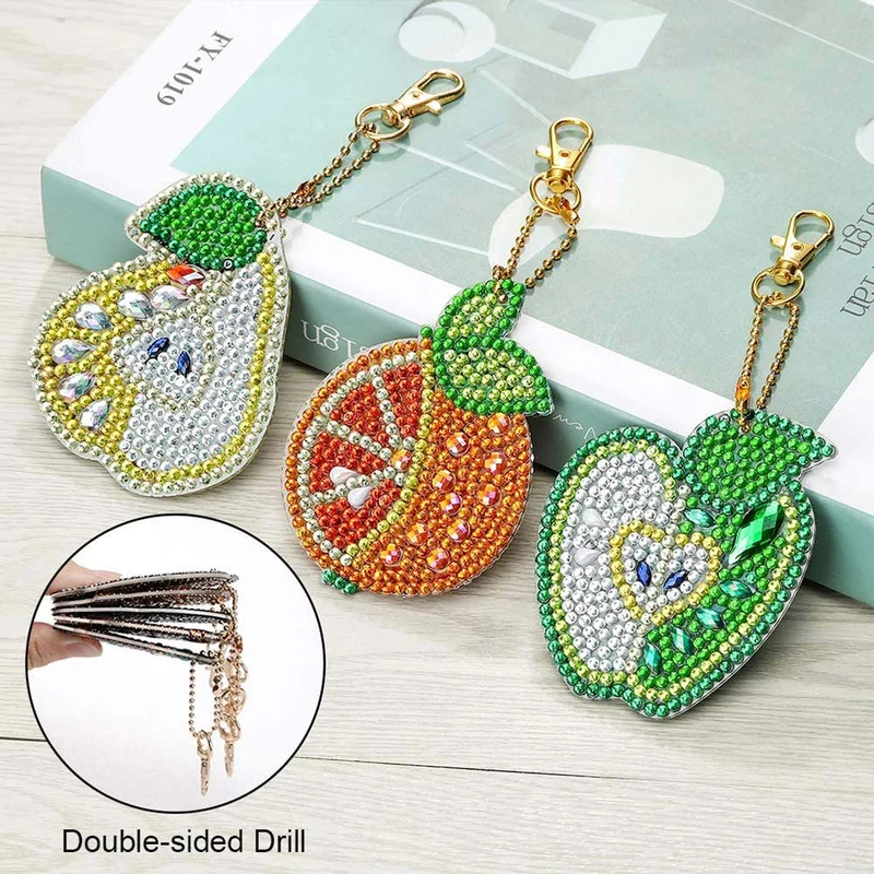 Diamond Painting Anhänger Obst 5st Set