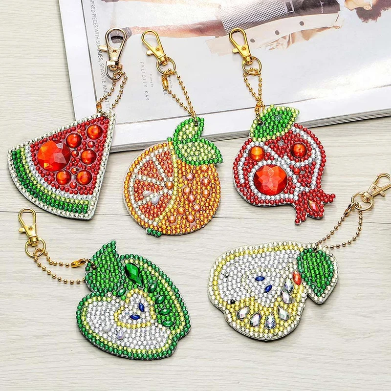 Diamond Painting Anhänger Obst 5st Set