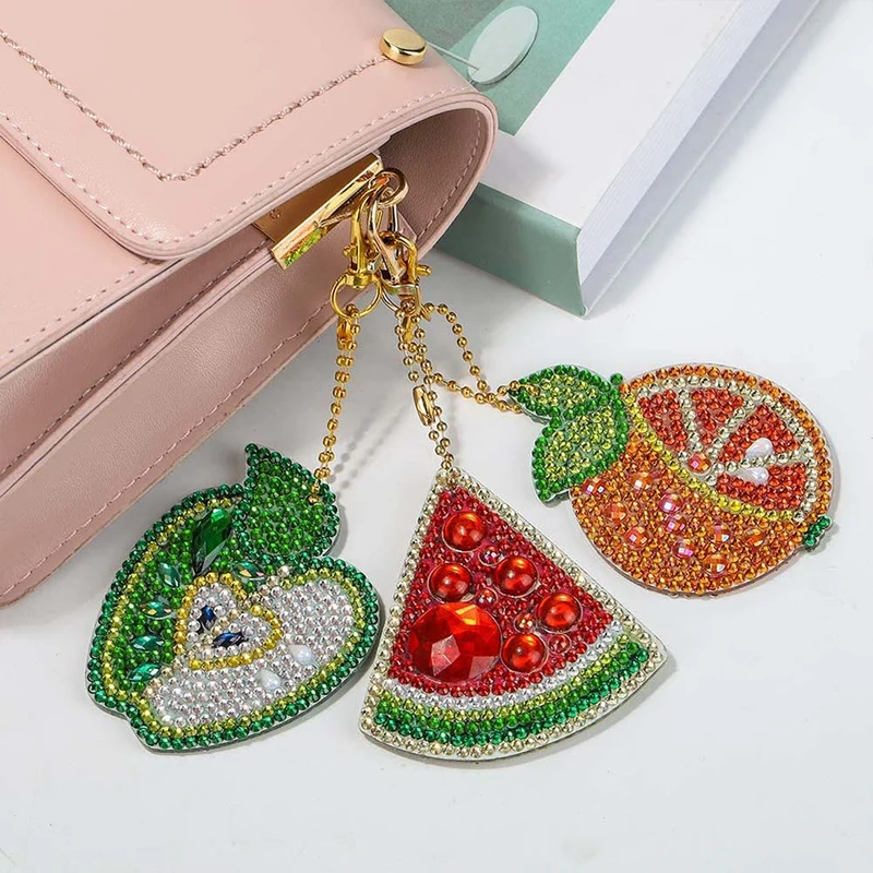 Diamond Painting Anhänger Obst 5st Set