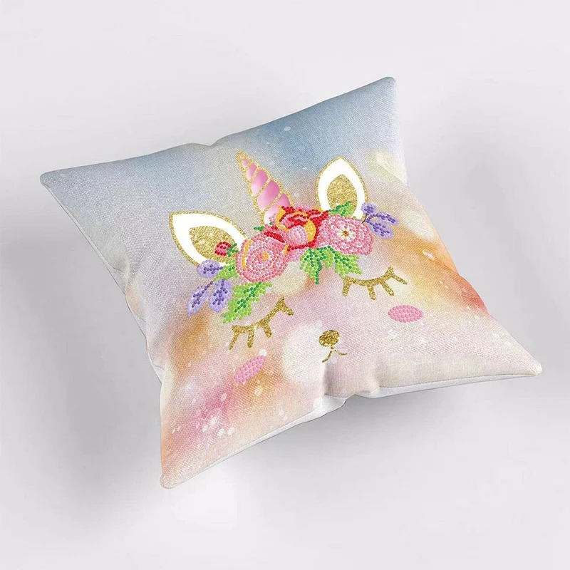5D Diamond Painting Kissenbezug 30x30cm Einhorn