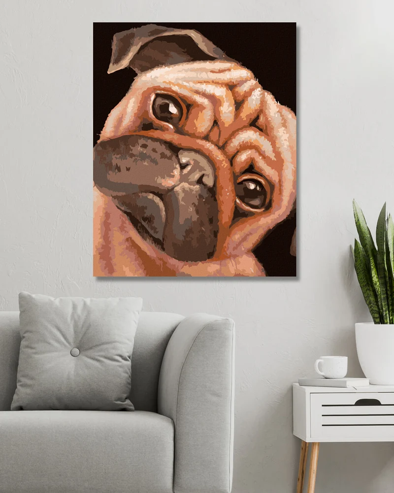 Diamond painting - BRAUNER MOPS (MYROSLAVA VOLOSCHUK)