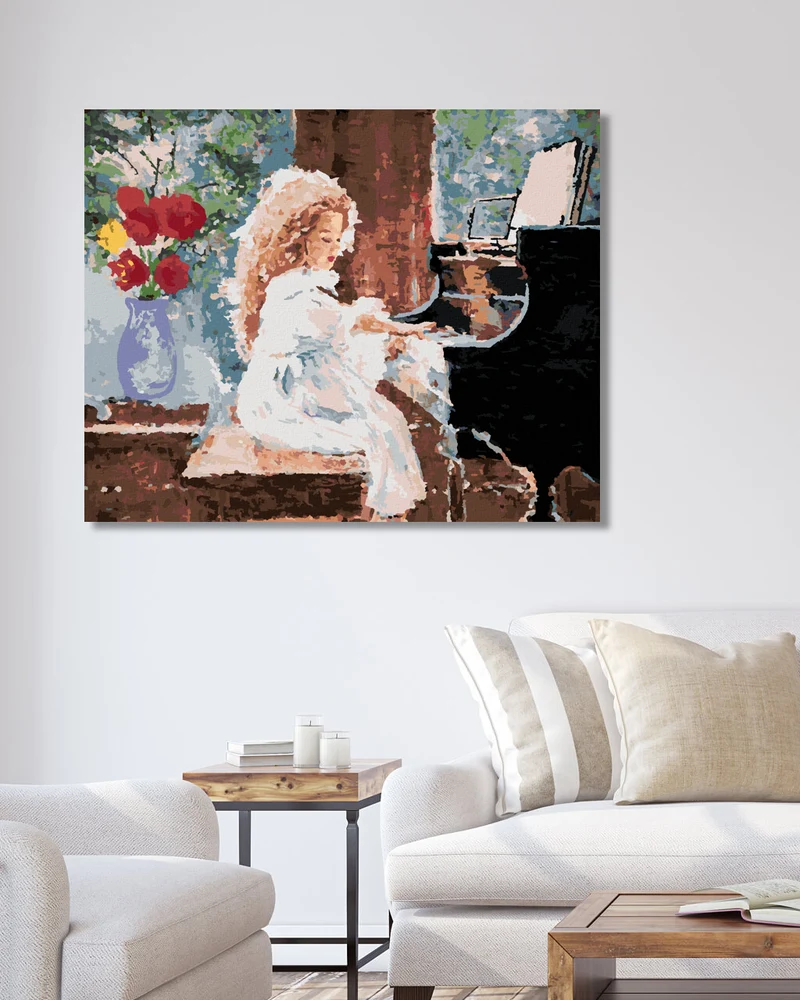 Diamond painting - KLEINES MÄDCHEN SPIELT KLAVIER