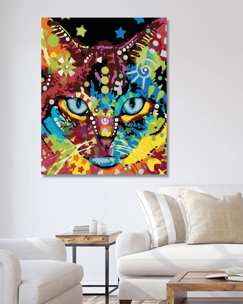 Diamond painting - KATZENKOPF BUNT
