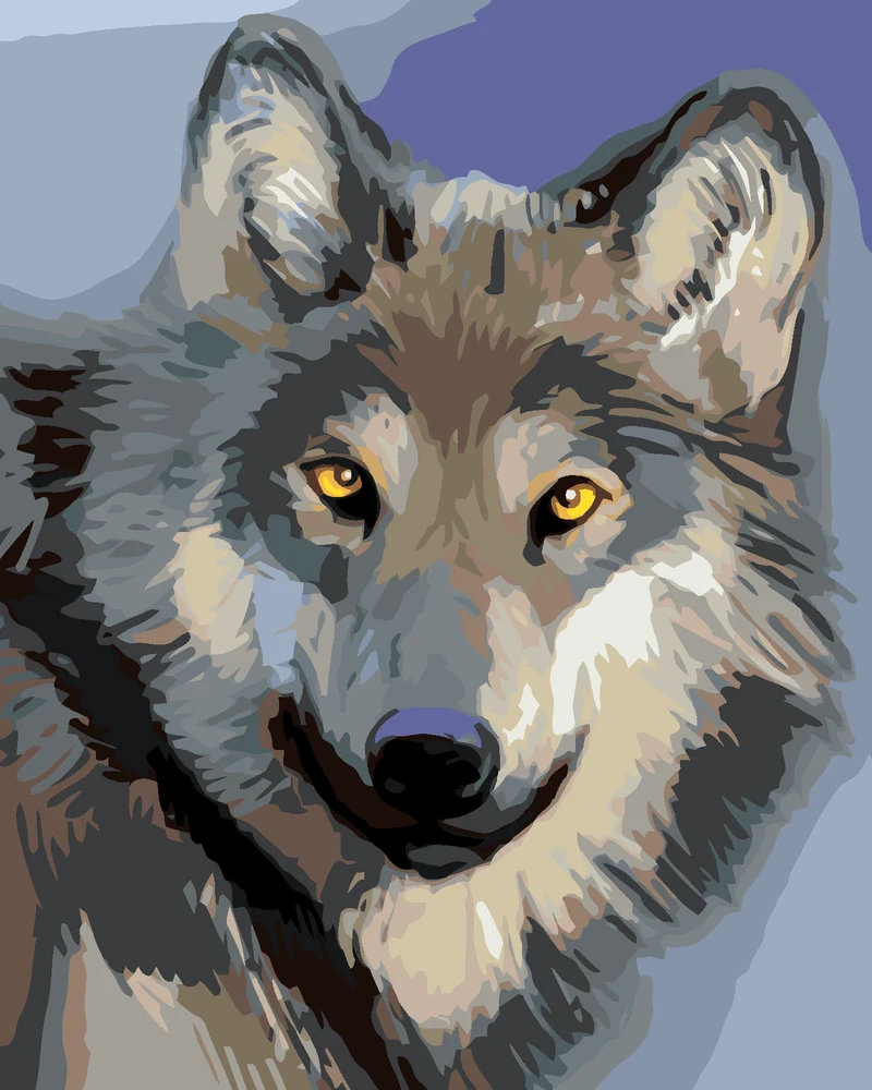 Diamond painting - WOLFKOPF