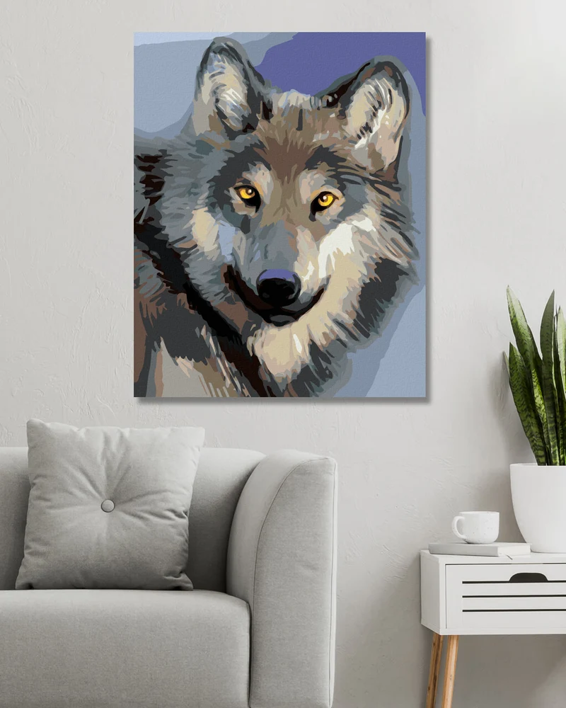 Diamond painting - WOLFKOPF